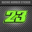 Unleash your style with our custom racing number stickers.