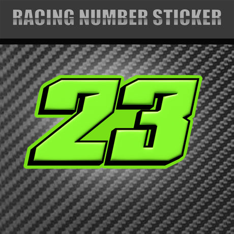 Unleash your style with our custom racing number stickers.