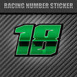 Race in style with our personalized racing number decals.