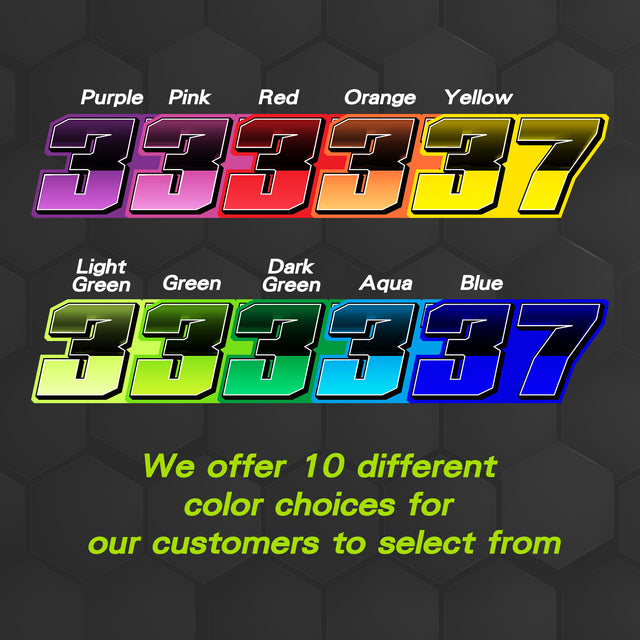T27 Custom Racing Number Stickers Track Day Number Decals Rally Car Motocross Off-Road Bike - StickerBao Wheel Sticker Store