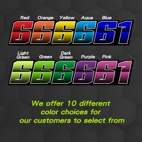 T28 Custom Racing Number Stickers Track Day Number Decals Rally Car Motocross Off-Road Bike - StickerBao Wheel Sticker Store