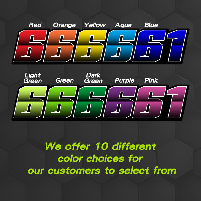 T28 Custom Racing Number Stickers Track Day Number Decals Rally Car Motocross Off-Road Bike - StickerBao Wheel Sticker Store