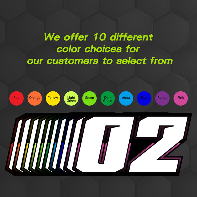 T29 Custom Racing Number Stickers Track Day Number Decals Rally Car Motocross Off-Road Bike - StickerBao Wheel Sticker Store