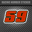 Race in style with our personalized racing number decals.