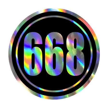 Custom Iridescent Racing Number Stickers for Cars (Set of 2) - RCC002 - StickerBao Wheel Sticker Store