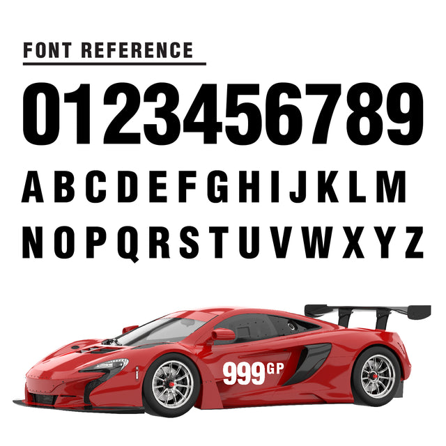 Custom SCCA Race Number Class Sticker Autocross Number Plate Class Magnet - SCCA01 Solid Color