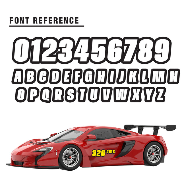 Custom SCCA Race Number Class Sticker Autocross Number Plate Class Magnet - SCCA02 Outline