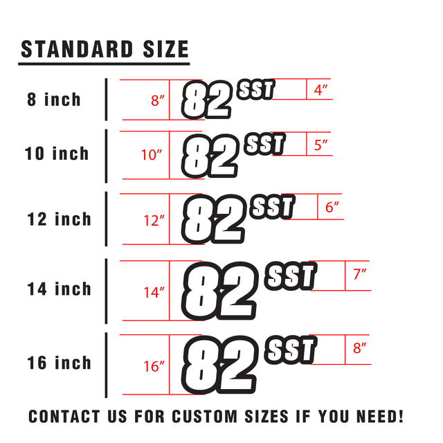 Custom SCCA Race Number Class Sticker Autocross Number Plate Class Magnet - SCCA02 Outline