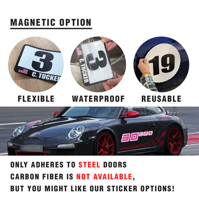 Custom SCCA Race Number Class Sticker Autocross Number Plate Class Magnet - SCCA03