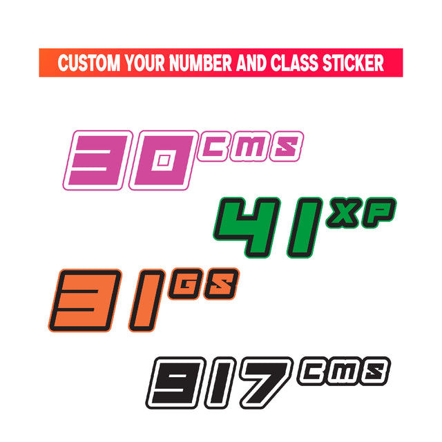 Custom SCCA Race Number Class Sticker Autocross Number Plate Class Magnet - SCCA03