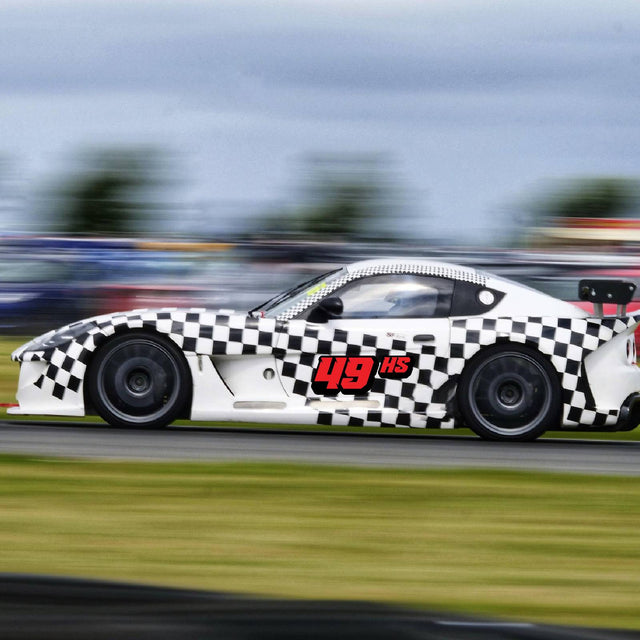 Custom SCCA Race Number Class Sticker Autocross Number Plate Class Magnet - SCCA04 3D Font