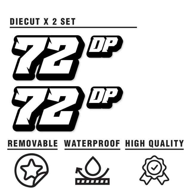 Custom SCCA Race Number Class Sticker Autocross Number Plate Class Magnet - SCCA04 3D Font