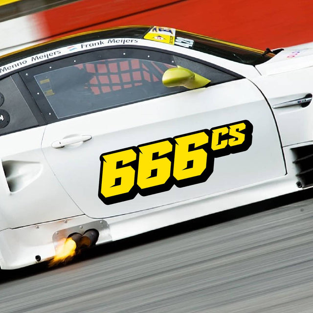 Custom SCCA Race Number Class Sticker Autocross Number Plate Class Magnet - SCCA04 3D Font