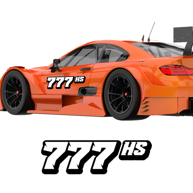 Custom SCCA Race Number Class Sticker Autocross Number Plate Class Magnet - SCCA04 3D Font