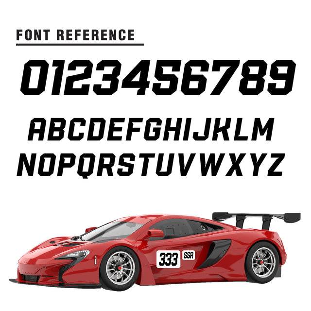 Custom SCCA Race Number Class Sticker Autocross Number Plate Class Magnet - SCCA05 Rectangle Black & White