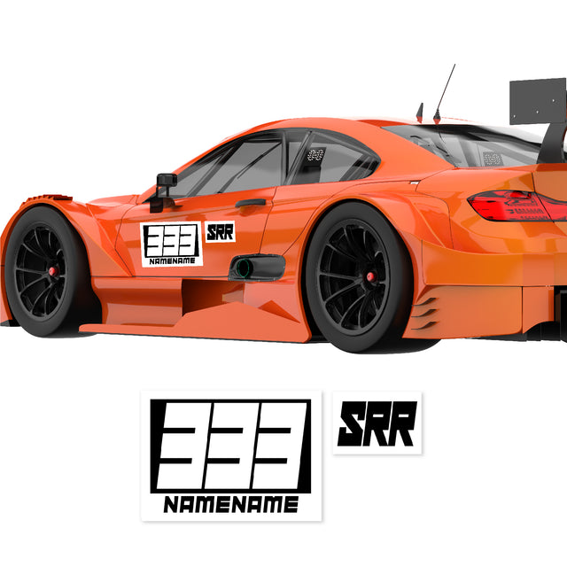 Custom SCCA Race Number Class Sticker Autocross Number Plate Class Magnet - SCCA06 Rectangle Racing Number, Class and Name