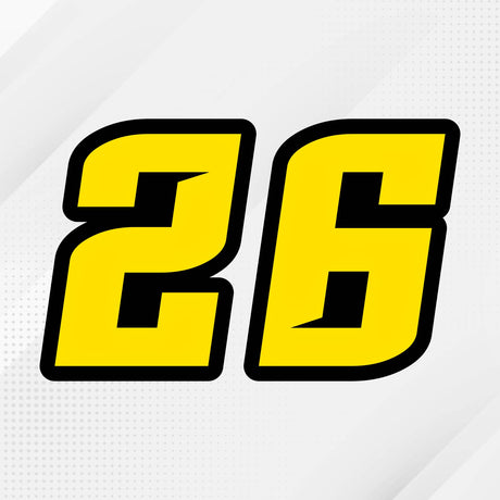 Custom racing number sticker for personalizing race gear diecut stickers motocross off-road rally car number stickers