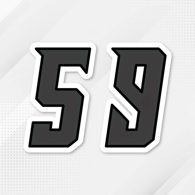 Custom racing number sticker for personalizing race gear diecut stickers motocross off-road rally car number stickers