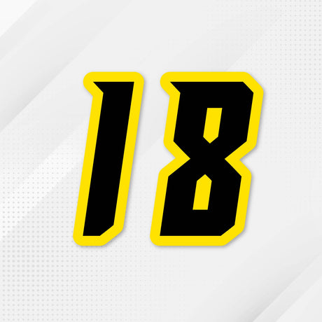 Custom racing number sticker for personalizing race gear diecut stickers motocross off-road rally car number stickers