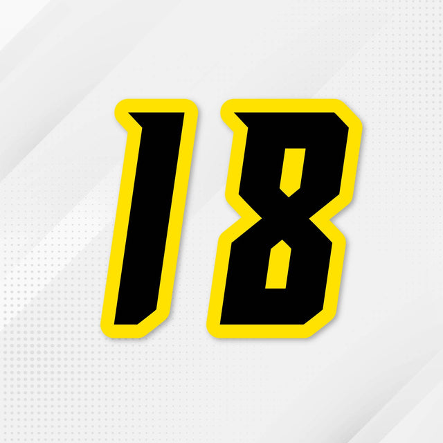 Custom racing number sticker for personalizing race gear diecut stickers motocross off-road rally car number stickers