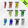 Custom racing number sticker for personalizing race gear diecut stickers motocross off-road rally car number stickers
