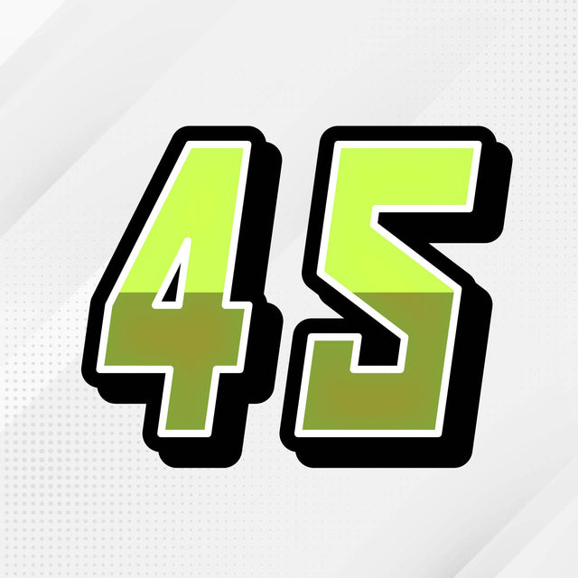 Custom racing number sticker for personalizing race gear diecut stickers motocross off-road rally car number stickers