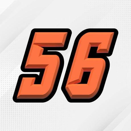 Custom racing number sticker for personalizing race gear diecut stickers motocross off-road rally car number stickers