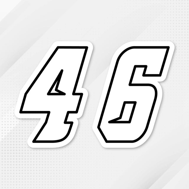 Custom racing number sticker for personalizing race gear diecut stickers motocross off-road rally car number stickers