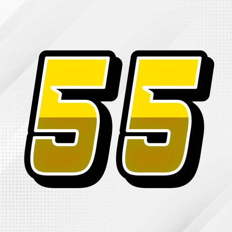 Custom racing number sticker for personalizing race gear diecut stickers motocross off-road rally car number stickers