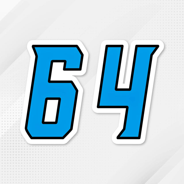 Custom racing number sticker for personalizing race gear diecut stickers motocross off-road rally car number stickers