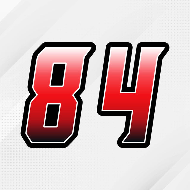 Custom racing number sticker for personalizing race gear diecut stickers motocross off-road rally car number stickers