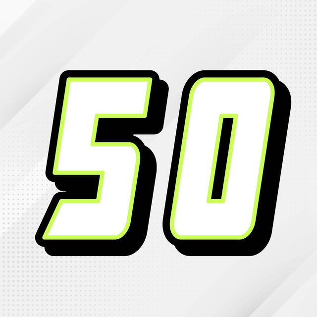 Custom racing number sticker for personalizing race gear diecut stickers motocross off-road rally car number stickers