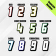 Custom racing number sticker for personalizing race gear diecut stickers motocross off-road rally car number stickers