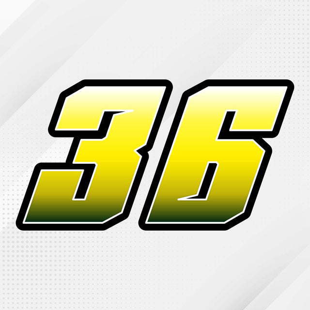 Custom racing number sticker for personalizing race gear diecut stickers motocross off-road rally car number stickers