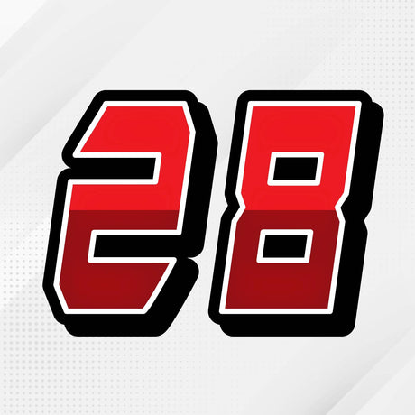Custom racing number sticker for personalizing race gear diecut stickers motocross off-road rally car number stickers