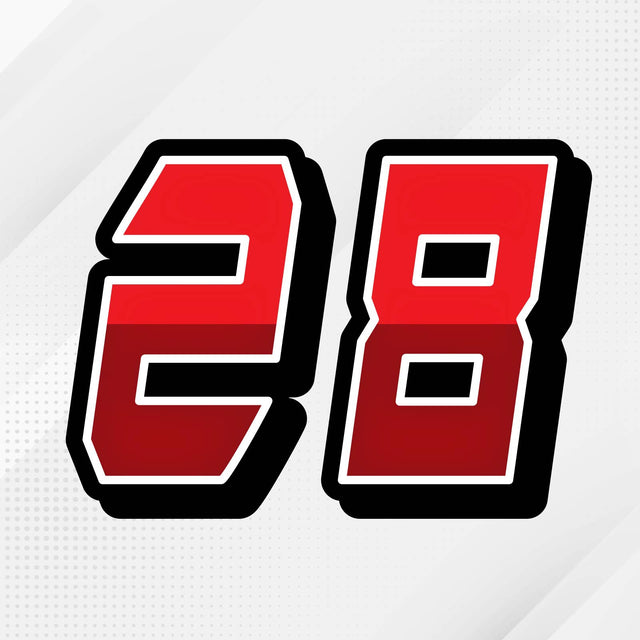 Custom racing number sticker for personalizing race gear diecut stickers motocross off-road rally car number stickers