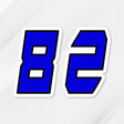 Custom racing number sticker for personalizing race gear diecut stickers motocross off-road rally car number stickers