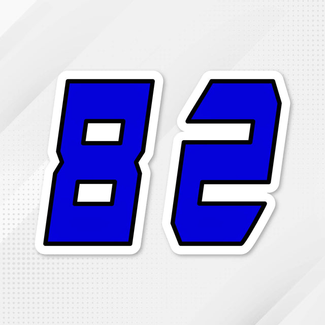 Custom racing number sticker for personalizing race gear diecut stickers motocross off-road rally car number stickers
