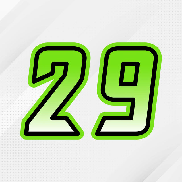 Custom racing number sticker for personalizing race gear diecut stickers motocross off-road rally car number stickers