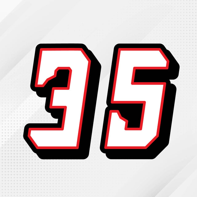 Custom racing number sticker for personalizing race gear diecut stickers motocross off-road rally car number stickers