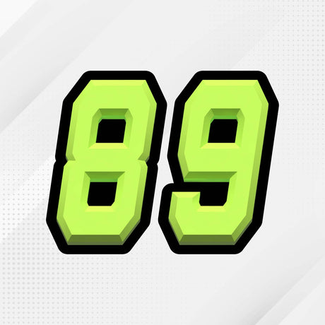 Custom racing number sticker for personalizing race gear diecut stickers motocross off-road rally car number stickers