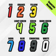 Custom racing number sticker for personalizing race gear diecut stickers motocross off-road rally car number stickers