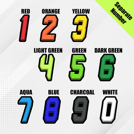 Custom racing number sticker for personalizing race gear diecut stickers motocross off-road rally car number stickers