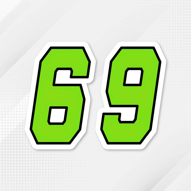 Custom racing number sticker for personalizing race gear diecut stickers motocross off-road rally car number stickers