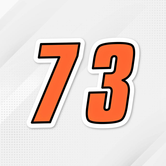 Custom racing number sticker for personalizing race gear diecut stickers motocross off-road rally car number stickers