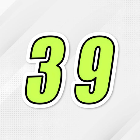 Custom racing number sticker for personalizing race gear diecut stickers motocross off-road rally car number stickers