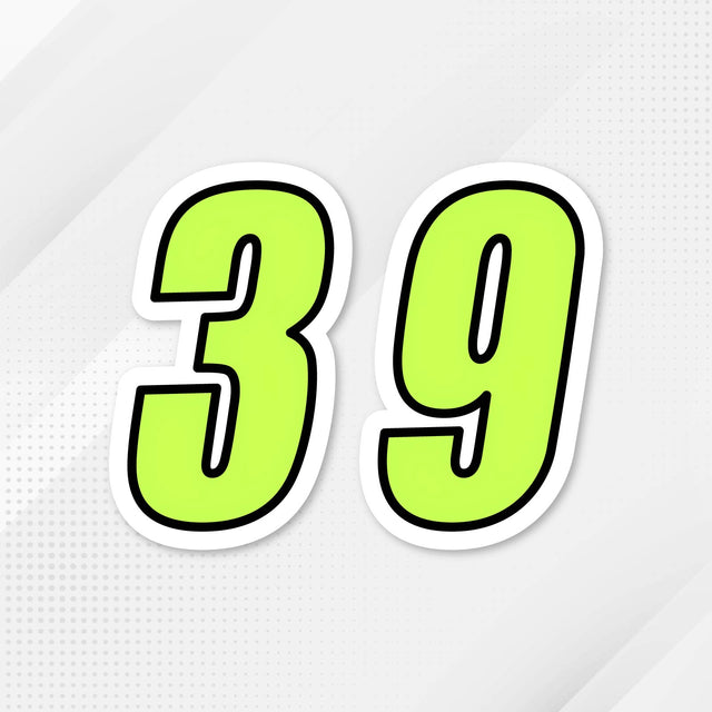 Custom racing number sticker for personalizing race gear diecut stickers motocross off-road rally car number stickers