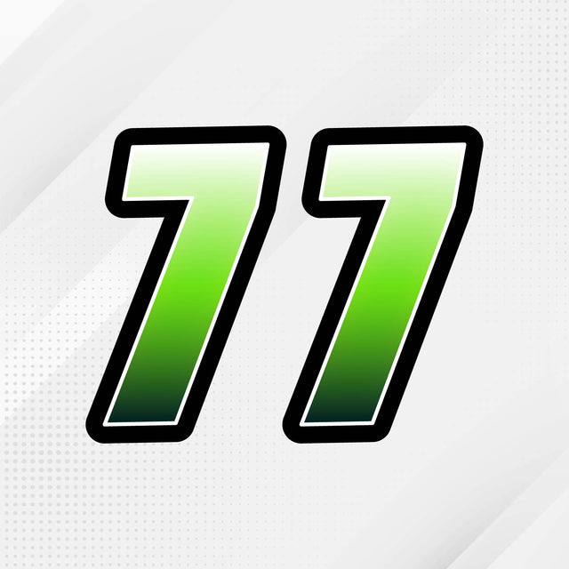 Custom racing number sticker for personalizing race gear diecut stickers motocross off-road rally car number stickers
