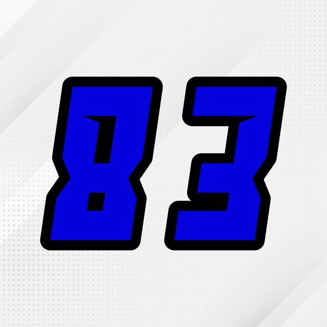 Custom racing number sticker for personalizing race gear diecut stickers motocross off-road rally car number stickers