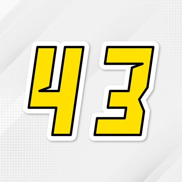Custom racing number sticker for personalizing race gear diecut stickers motocross off-road rally car number stickers
